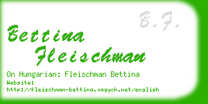 bettina fleischman business card